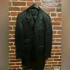 Gino Cappeli Designer Jacket, Size 40L, Pinstripe, 40 Inches Long
